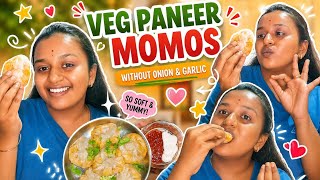 Veg Paneer Momos Without Onion & Garlic 😍 | Soft & Juicy Paneer Momos | Easy Homemade Momos screenshot 4