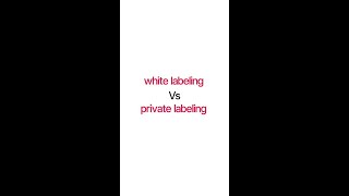 Build REAL Brand Value with PRIVATE LABELING Over WHITE LABELING