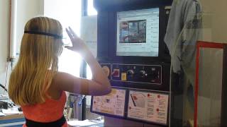 Jenny Learns How To Use The CNC Waterjet Cutter
