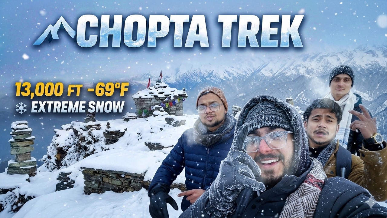 Chopta Mein Itni Snowfall?! ❄️ -6°C Mein Survival | Travel Vlog