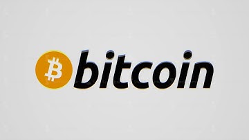 Bitcoin symbol appearing and exploding on the white background. Bitcoin Logo 3D Animation Bitcoin