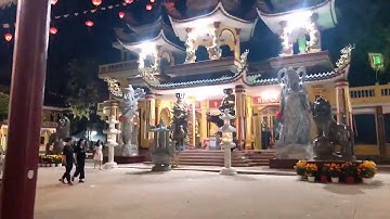 Chùa Thái Sơn núi Cậu Dầu Tiếng về đêm