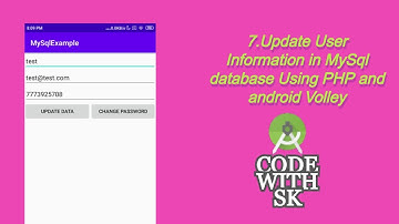 7.Update User Information In MySql database in Android Volley and PHP