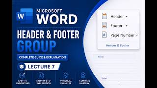 MS Word Lecture 7 | Header Footer & Page Number Complete Tutorial in Urdu