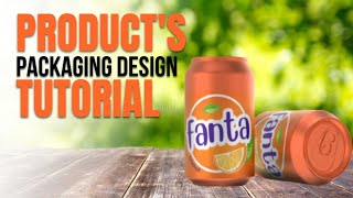 How to create a Product Packaging Design | Soft Drink Package | products design canva tutorial screenshot 5