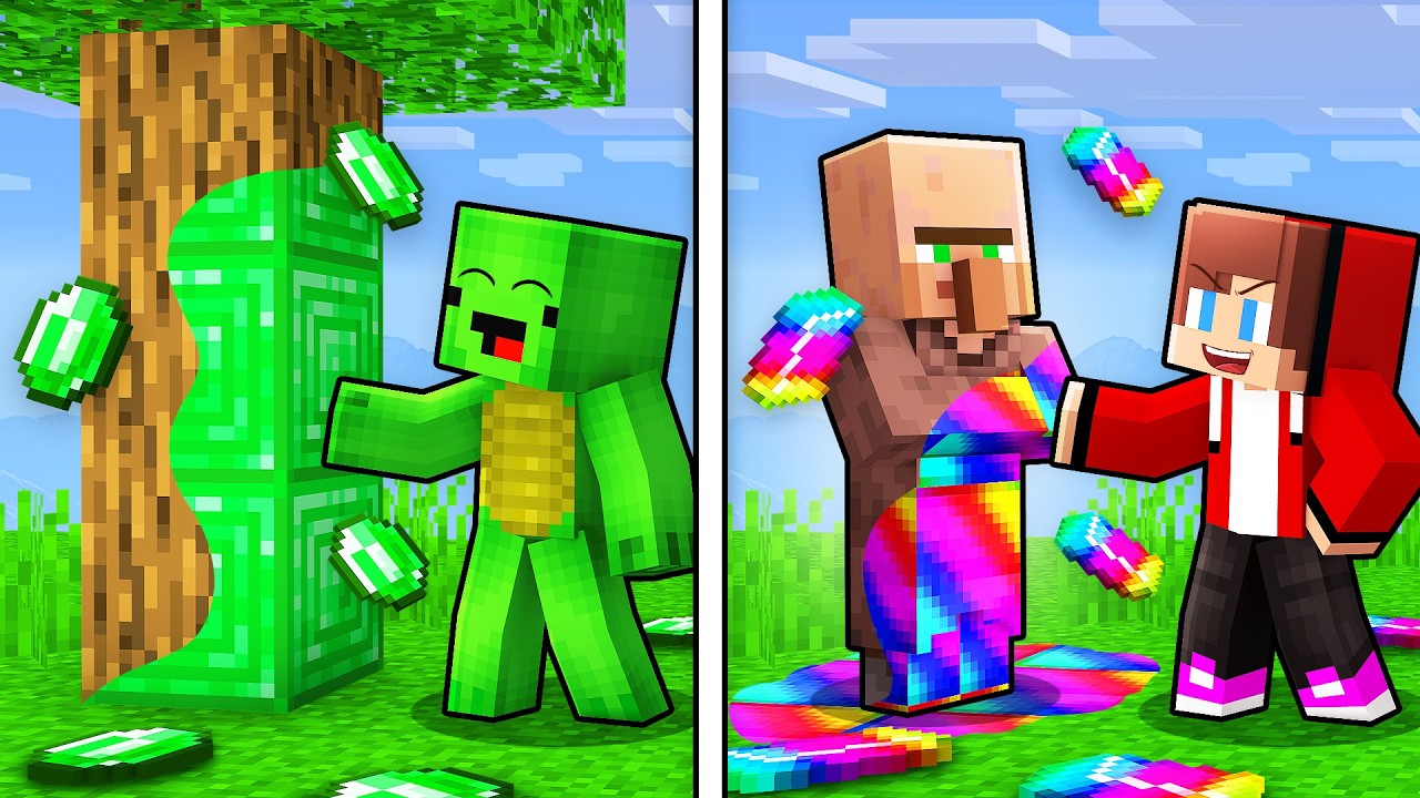 Mikey and JJ Have OP Touch in Minecraft (Maizen)