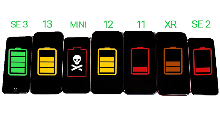 2022 iPhone SE vs iPhone 13 vs 13 mini vs 12 vs 11 vs XR vs SE 2 Battery DRAIN Test