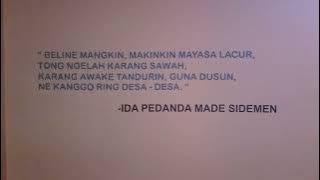 KATA KATA MUTIARA IDA PEDANDA MADE SIDEMEN
