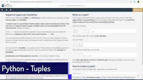 PCAP - Programming Essentials in Python: Module 4 (Tuples)