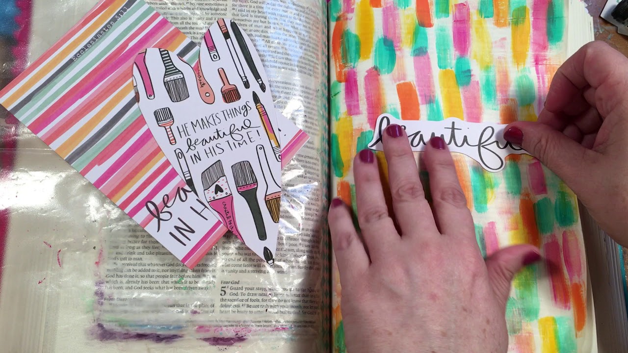 Easy Peasy Bible Journaling Page Tutorial - YouTube