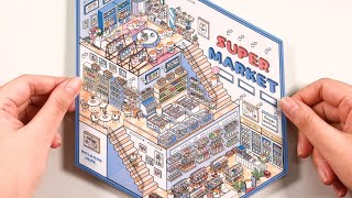 Asmr Supermarket Scene Sticker 슈퍼마켓 스티커 꾸미기 스티커