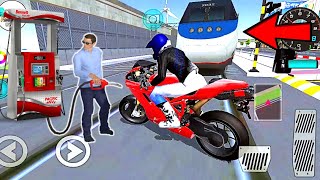 Super BIKE VS Bullet Train - 3d driving class game video - bike vs train game - bike race - game screenshot 5