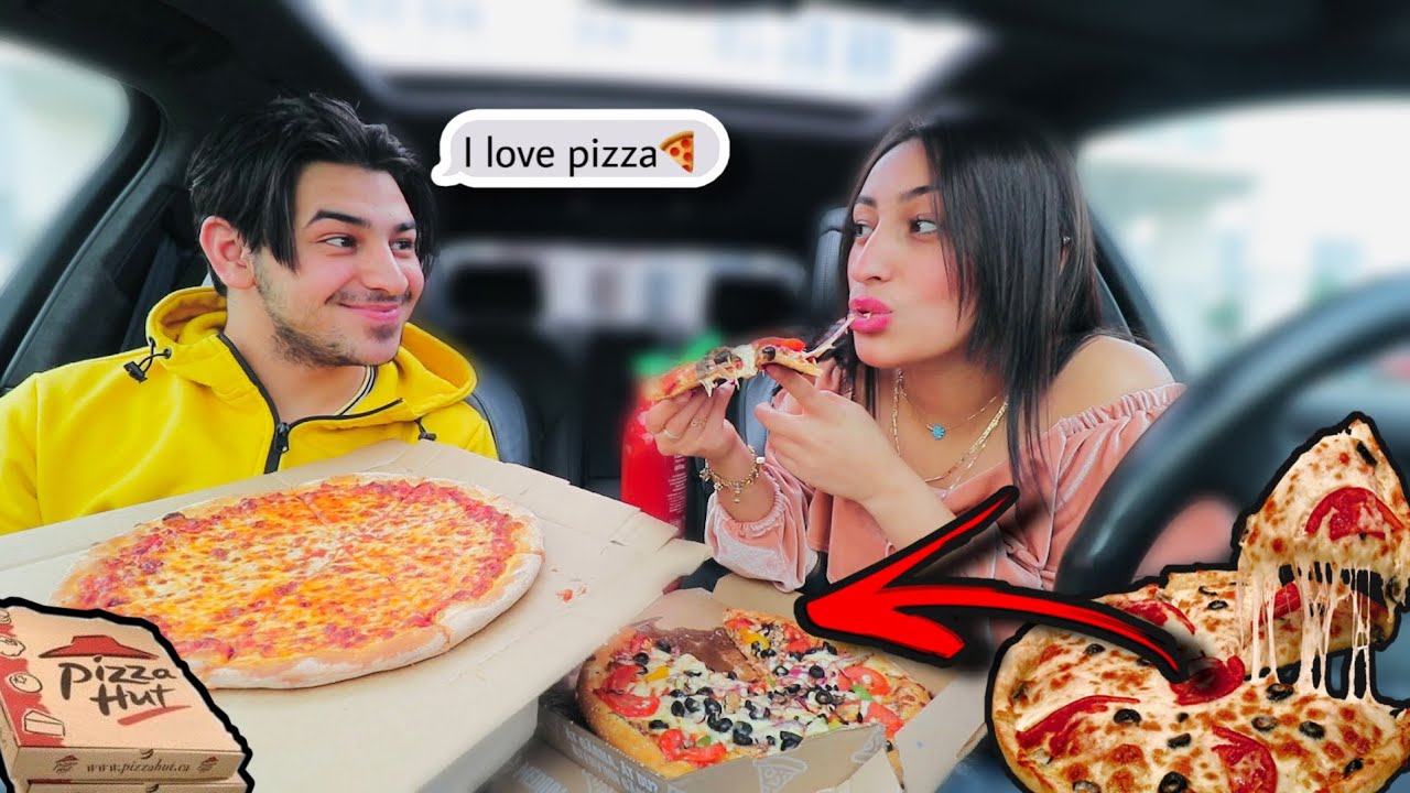 تحدي البيتزا🍕مين اسرع بل أكل...😅|| اسراء داخت من التحدي!!😔