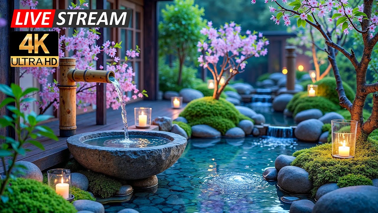 Soothing Piano & Bamboo Water Music 💧 Healing Nature Sounds for Deep Sleep & Emotional Rebalance