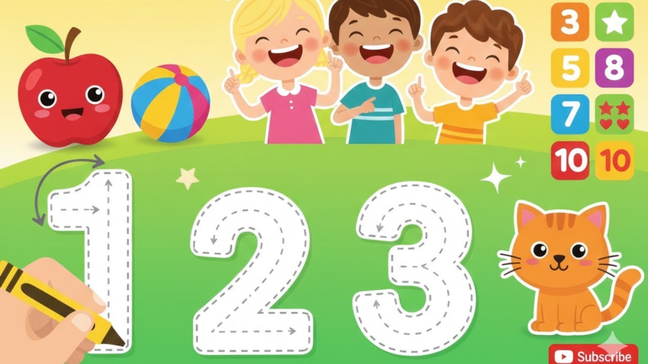 123 Number Counting | 1234 Number Names | 1 To 10 Numbers | 123 learning for kids | Counting Numbers
