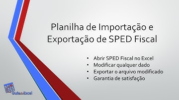 Planilha de SPED Fiscal