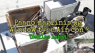 Paano maglinis ng window type air con  / How to Clean an air con tutorial