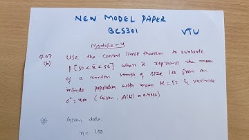 BCS301 MODULE 4 | Central Limit Theorem