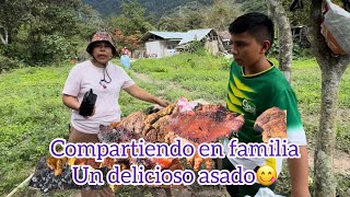 Compartiendo en familia, un delicioso asado😋😊🤗#noticiasturismo #viajes 