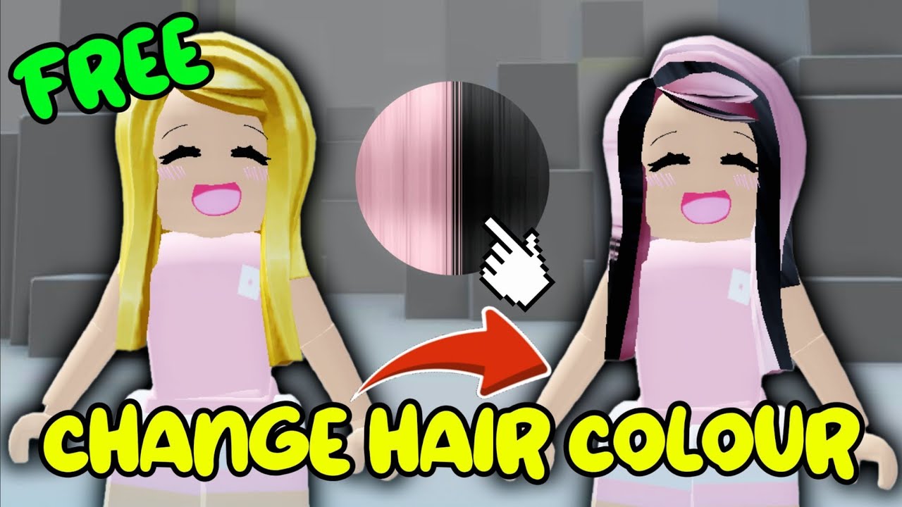 HOW TO CHANGE YOUR HAIR COLOUR IN ROBLOX FOR 0 ROBUX! - YouTube