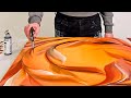 Red botanic fury un guide tape par tape  tutoriel de peinture abstraite acrylique