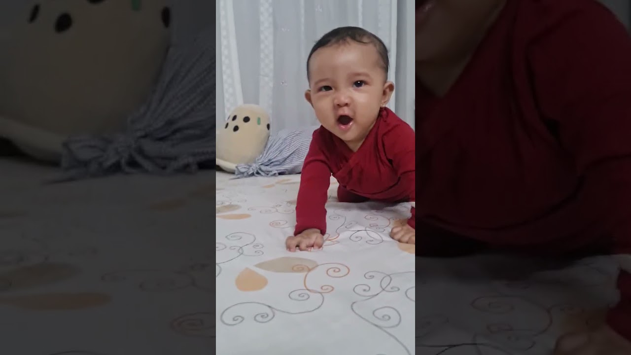 6 month old baby Lydia trying to crawl.   #babygirl #crawling #goodvibes