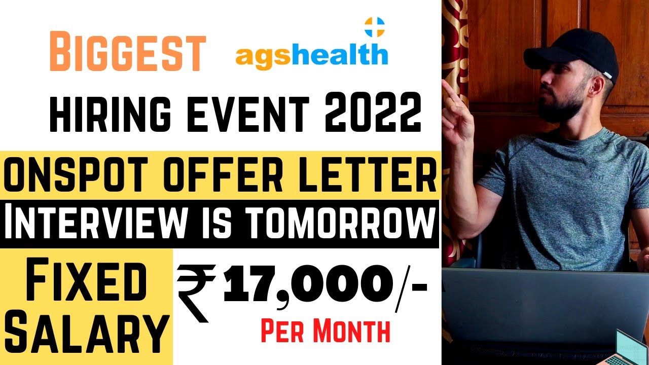 OnSpot Offer Letter Job | Easy Interview For Job Direct Joining | AGS Health Recruitment 2022