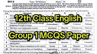 2nd year English group 1 paper 2026 | class 12th Class English group 1 paper 2026