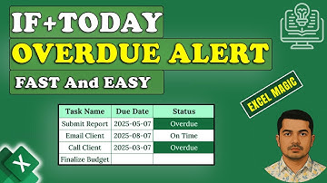 Auto-Flag Overdue Tasks in Excel with IF & TODAY!