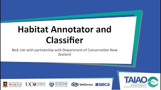 Famous Video-based Annotation and Classification Tool for Underwater Habitat Classification Profile