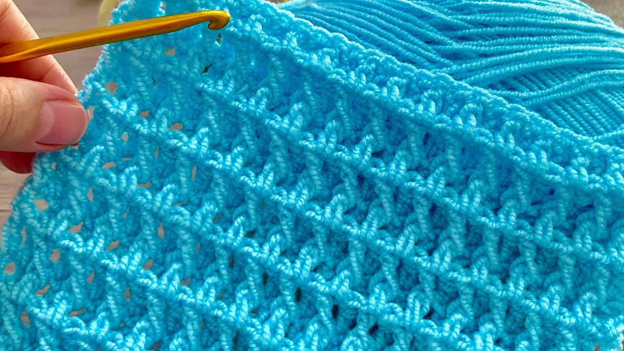 How to Crochet waffle stitch💖 Ganchillo muy hermoso / Cómo tejer una manta de bebé a crochet