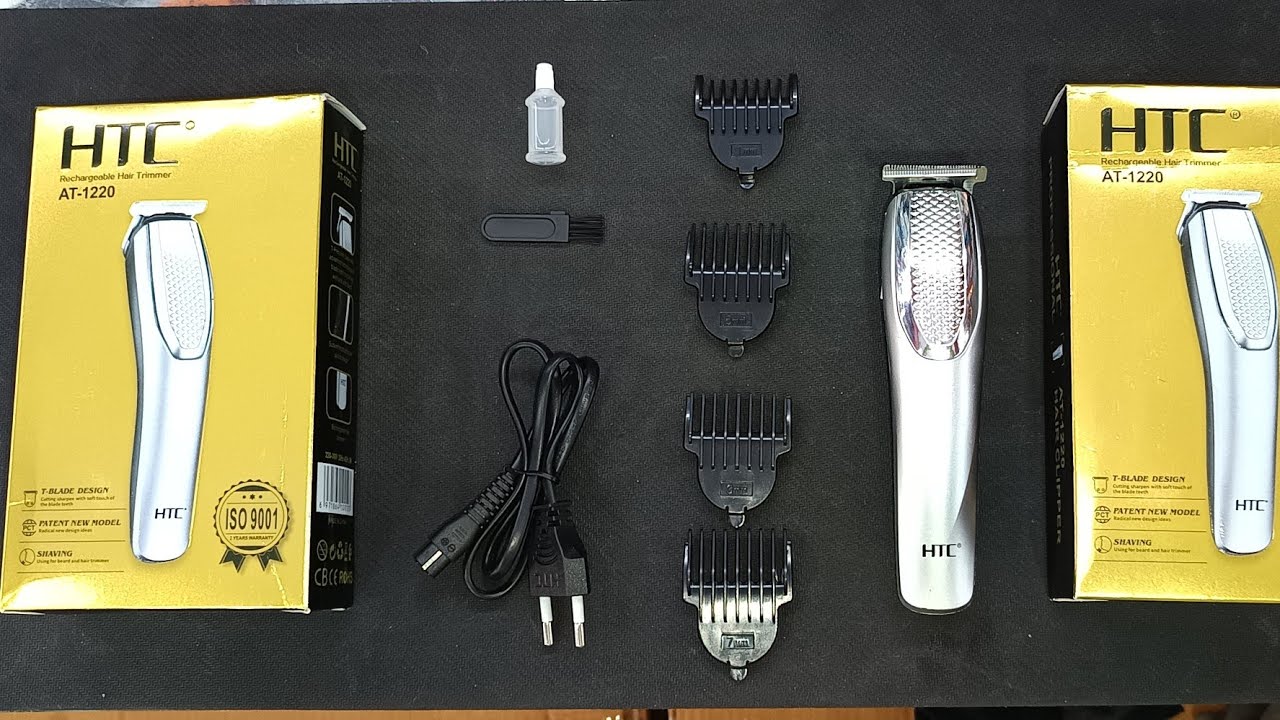 HTC Rechargeable Hair Trimmer AT-1220 | 45 Minutes Runtime | 4 Length Settings | Unboxing and Review