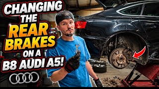 Changing the rear brake pads and discs (rotors) on an Audi A5 B8!