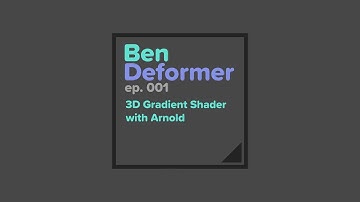 Ep.001: 3D Gradient Shader with Arnold Renderer