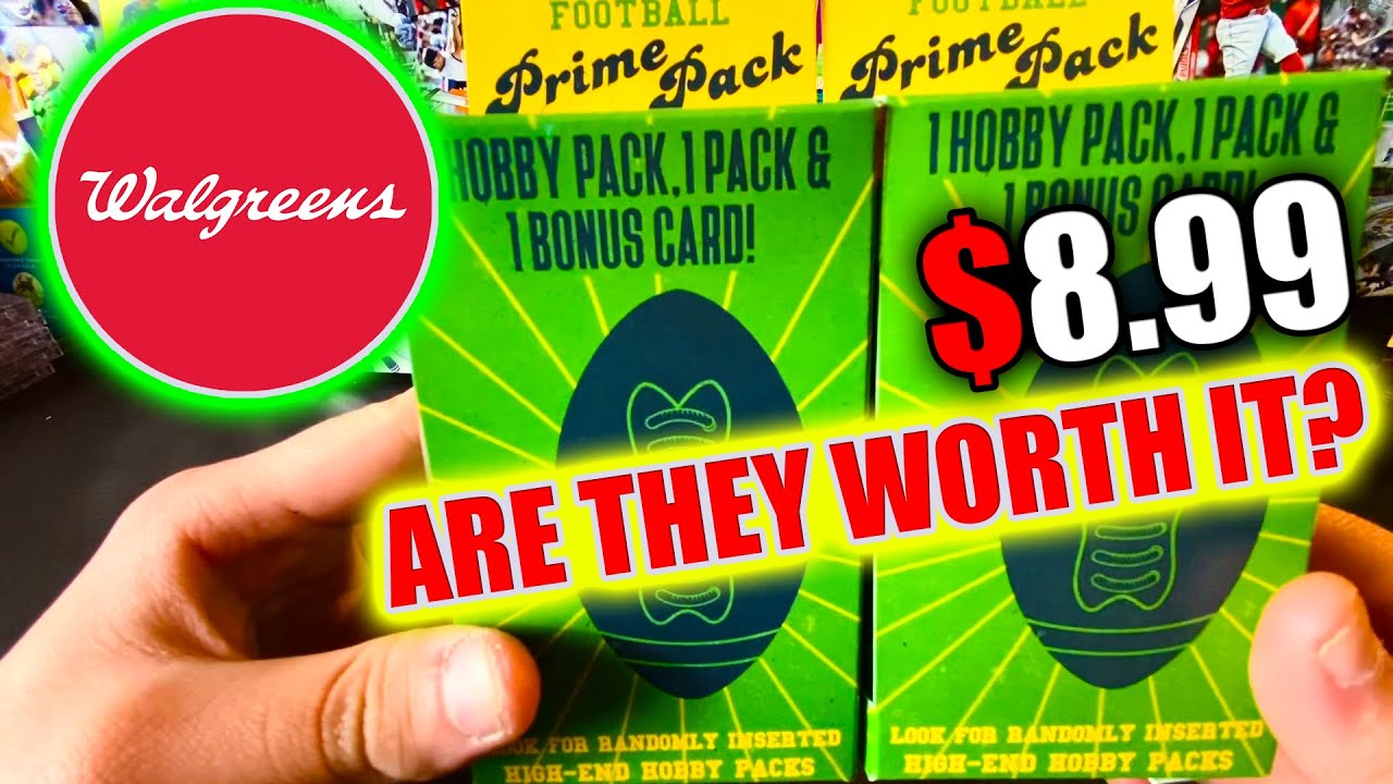 Walgreens Football Prime Pack 🔴 (1 Hobby Pack, 1 Regular Pack & 1 BONUS