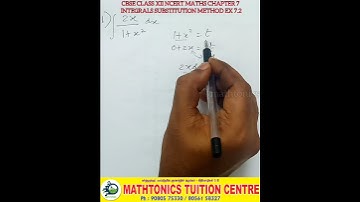 Integration by Substitution Method || Integrals || CBSE || NCERT || Class 12 Maths || #shorts