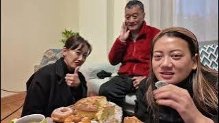 Apa finally met my partner in crime @PemaDeki. We left him speechless & impressed. 