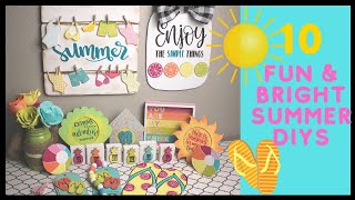 10 FUN and Bright Summer DIYs|| Summer Tier Tray decor