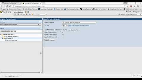 Export test case/suite - TestLink