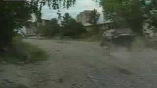 The Georgian militarians without fluctuation open fire on pe