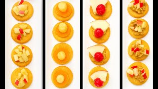 Mini Snacks for New Year Party | 4 Types of Canapes | Easy Appetizer Recipes | Cooking without Fire