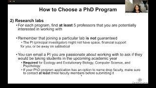 Overview of the STEM PhD Application Process (2023)
