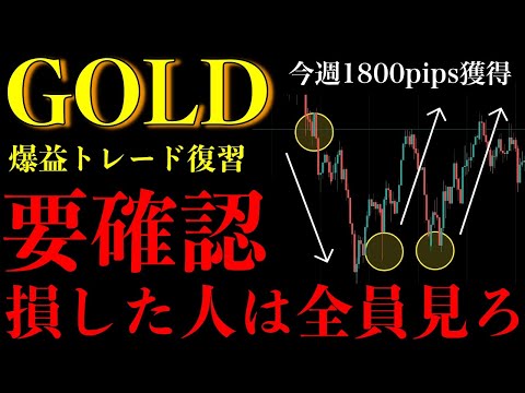 ⚠️今週ゴールドで負けた人は"必ず見ろ"。爆益トレード徹底復習【XAUUSD分析】