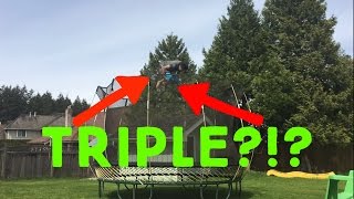 MY FIRST EVER TRIPLE FRONTFLIP ON TRAMPOLINE | 4K
