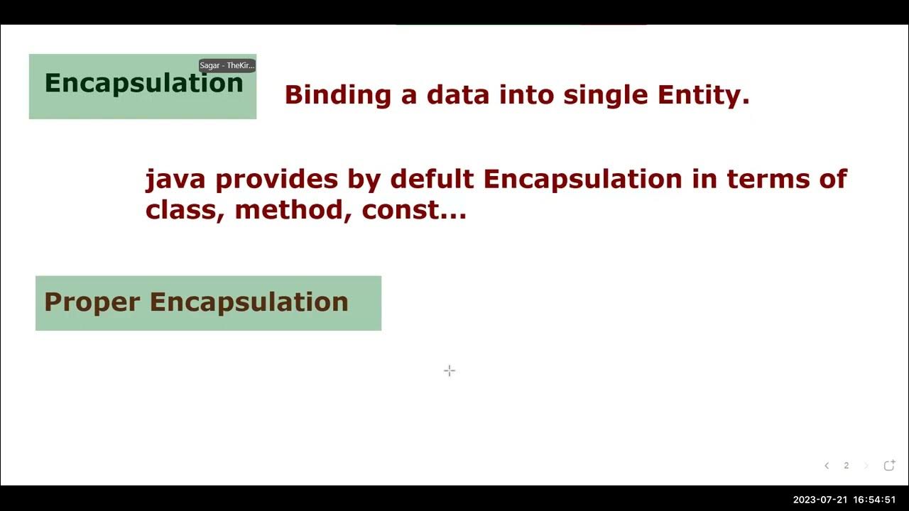 Encapsulation in Java With Example - YouTube