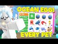 OPENING ALL OF THE OCEAN EGG PETS and getting NEONS in ROBLOX ADOPT ME!