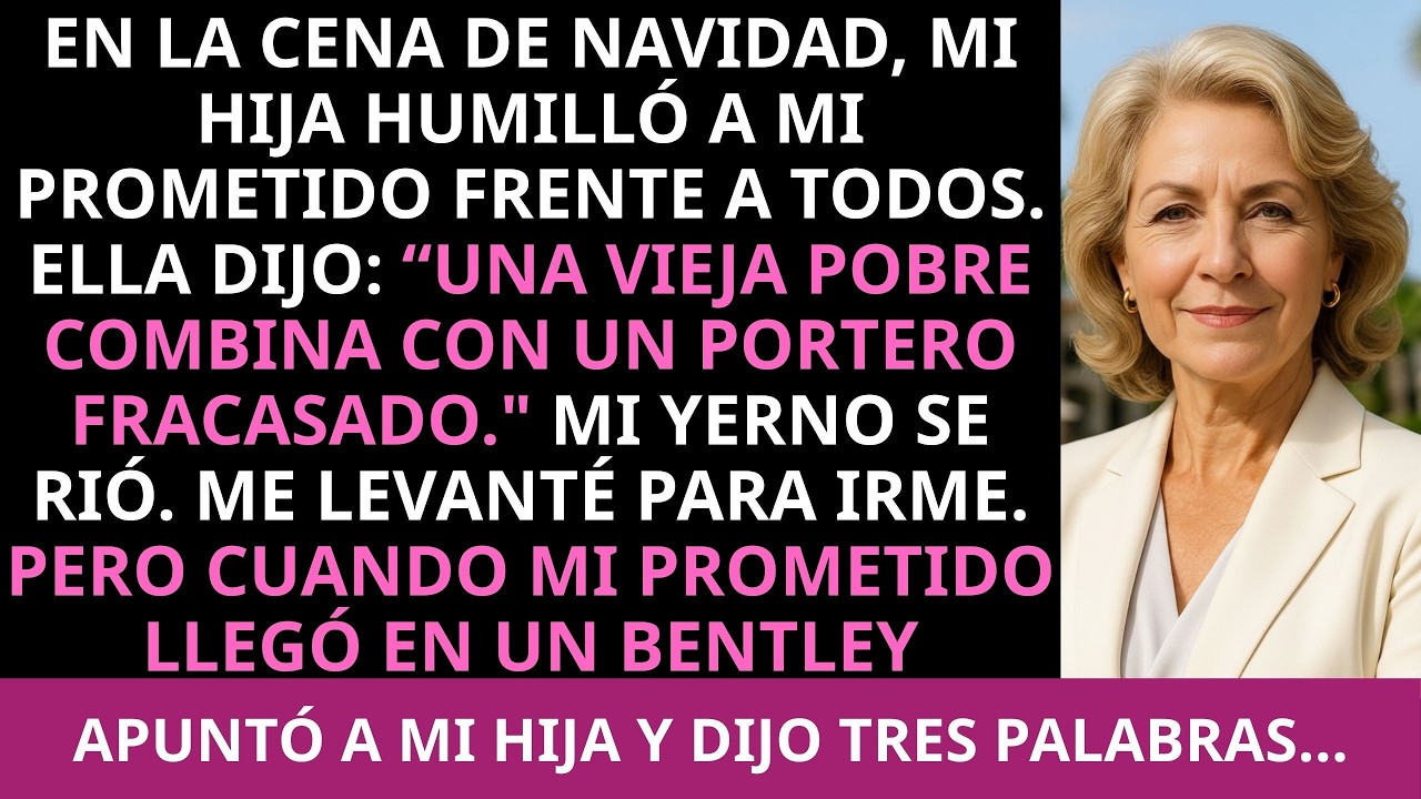 En la cena de Navidad, mi hija se burló de mi prometido portero: “¡Es un fracasado!” Mi yerno rió.