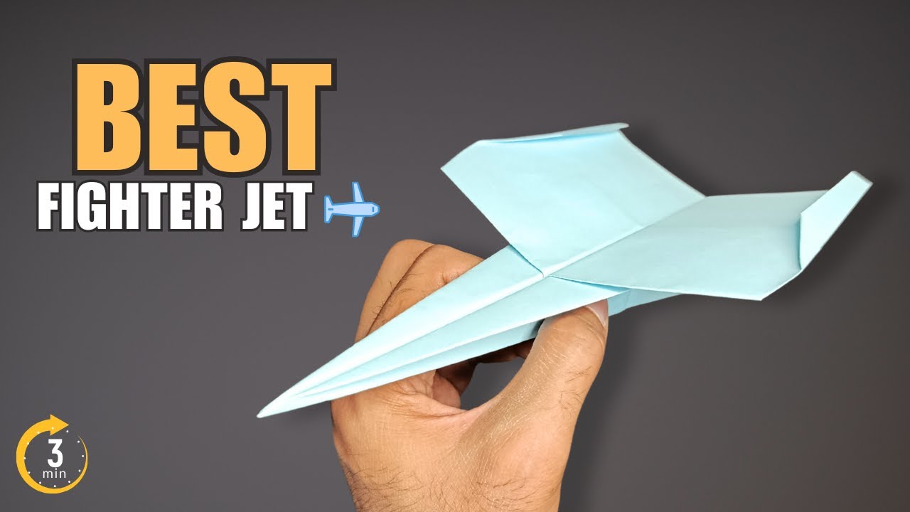 How to Make a Paper Airplane Easy Origami Jet Fighter - Best Paper ...