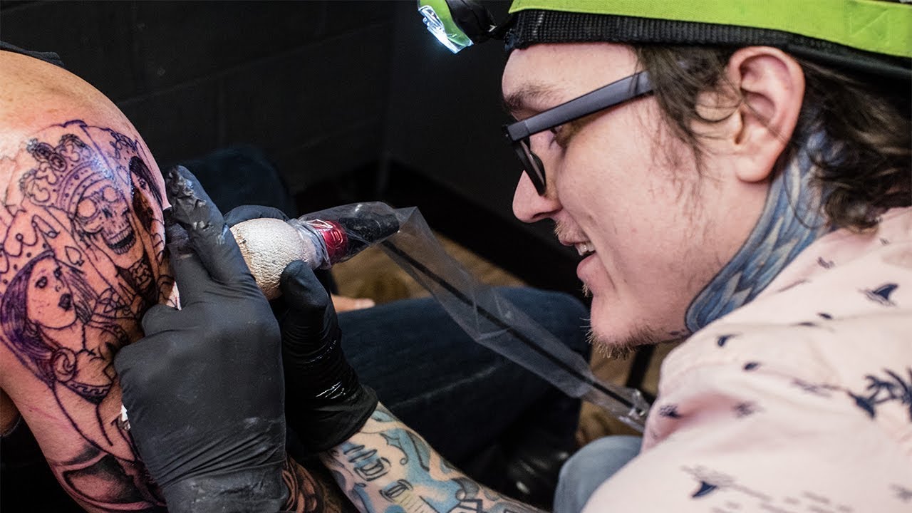 Finshing A Black and Grey Sleeve Tattoo!