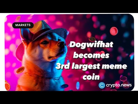 Dogwifhat (WIF) becomes 3rd largest meme coin in market capitalization🚀🚀#cryptonews #dogwifhat